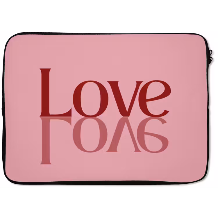 Laptophoes - Love - Roze - Spiegeling — 1