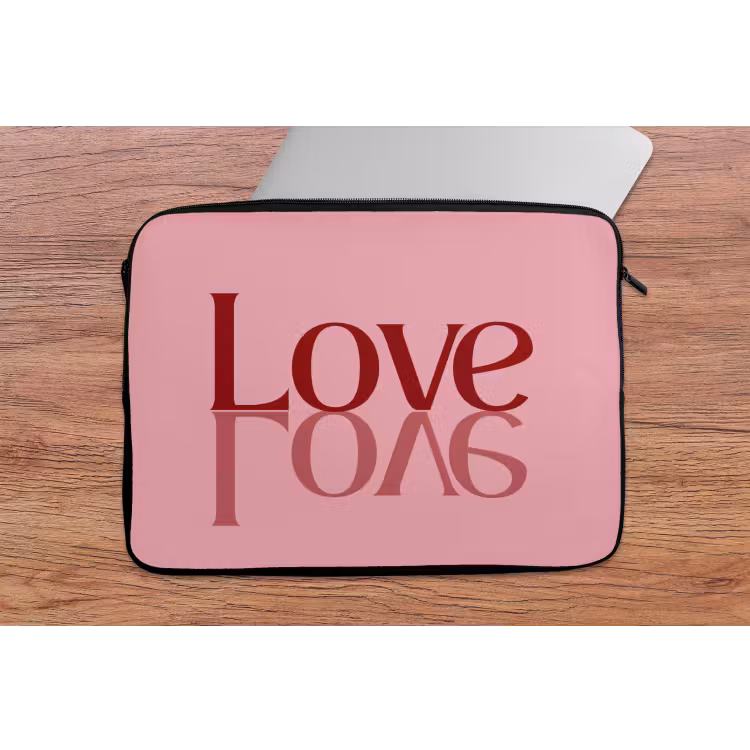 Laptophoes - Love - Roze - Spiegeling — 2