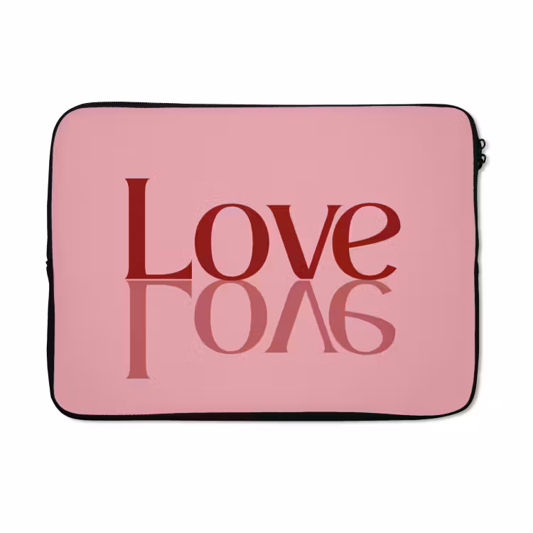 Laptophoes - Love - Roze - Spiegeling — 5