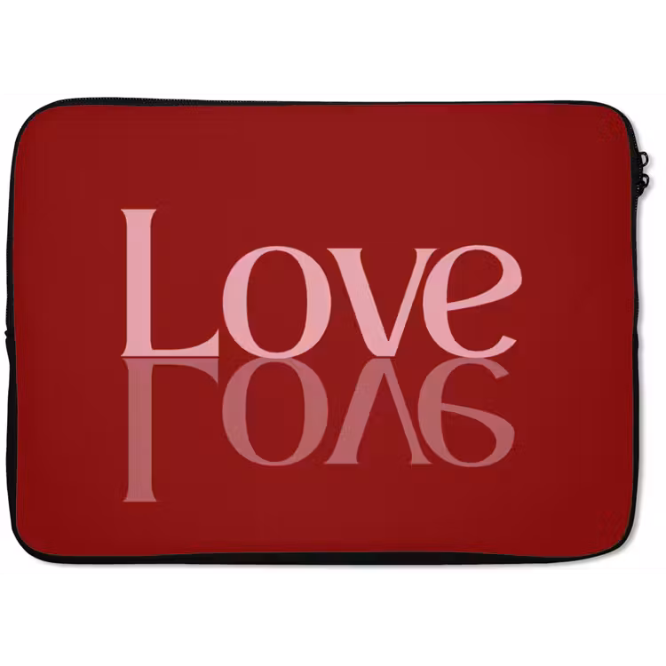 Laptophoes - Love - Spiegeling - Rood — 1