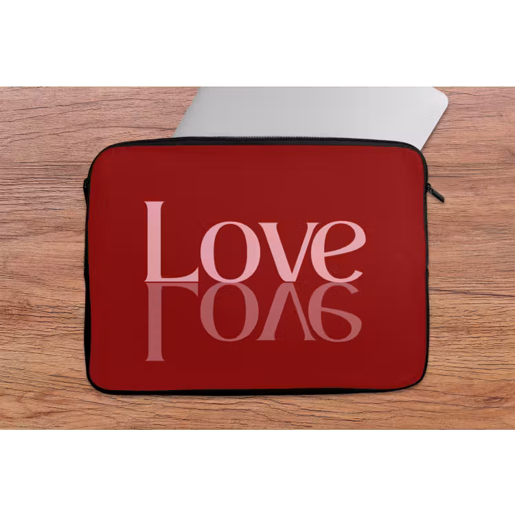 Laptophoes - Love - Spiegeling - Rood — 2