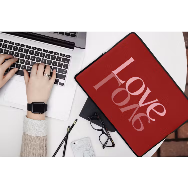 Laptophoes - Love - Spiegeling - Rood — 3