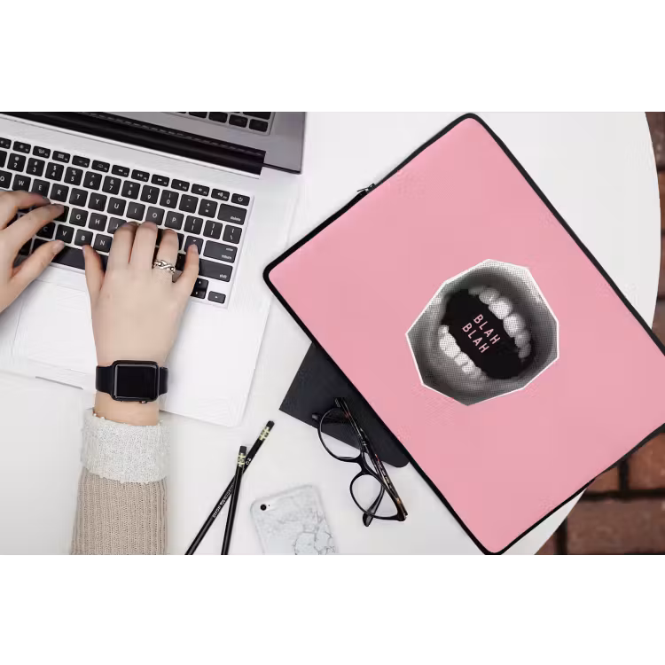 Laptophoes - Mond - BLAH BLAH - Roze — 3