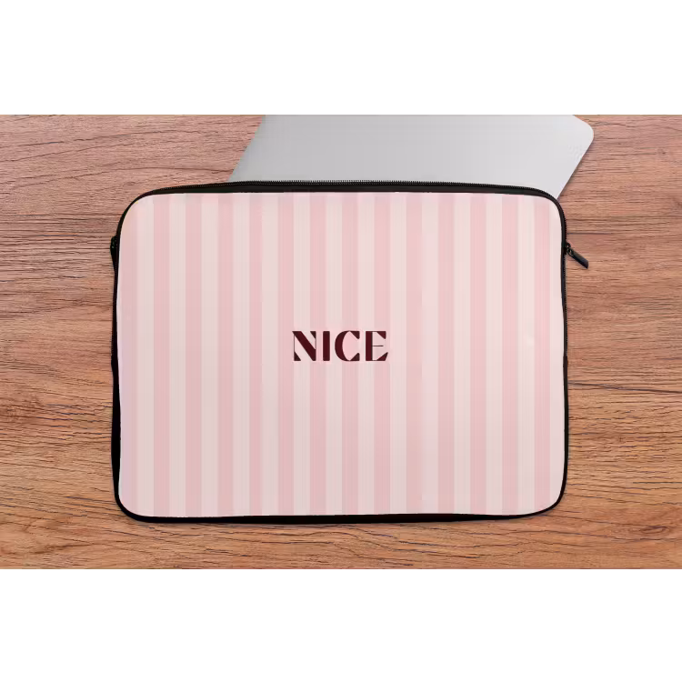 Laptophoes - Nice - Strepen - Roze — 2