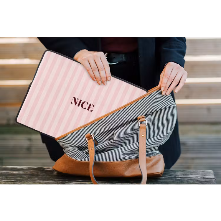Laptophoes - Nice - Strepen - Roze — 4
