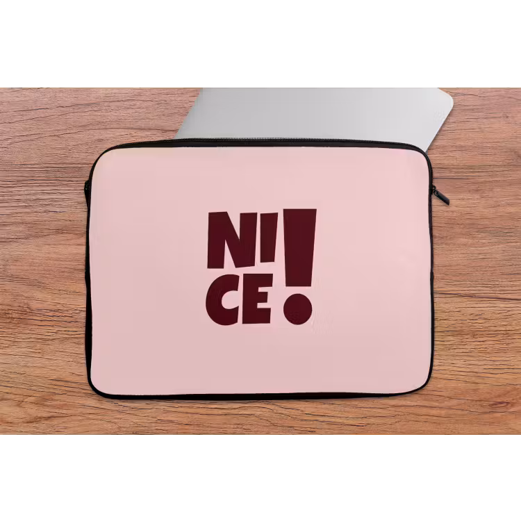 Laptophoes - Nice - Uitroepteken - Roze — 2