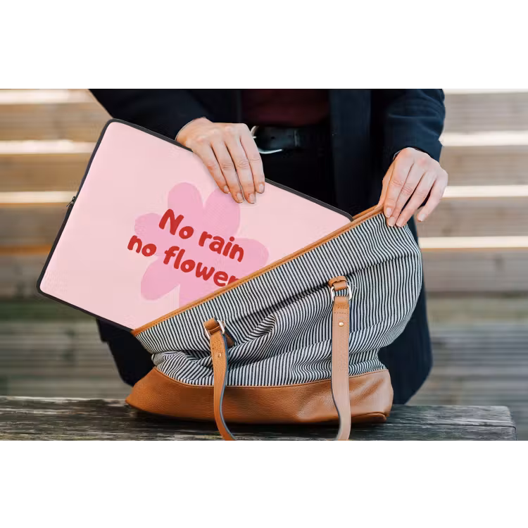 Laptophoes - No rain no flowers - Bloem - Roze — 4