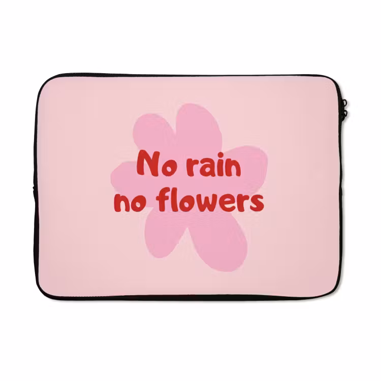 Laptophoes - No rain no flowers - Bloem - Roze — 5