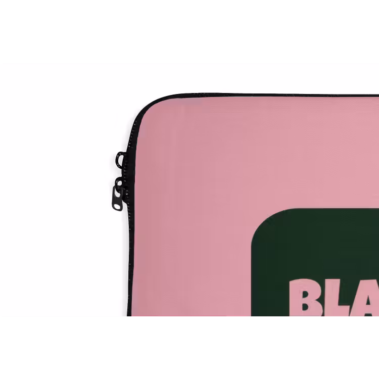 Laptophoes - Roze - Tekstwolk - Groen - BLAH BLAH BLAH — 6