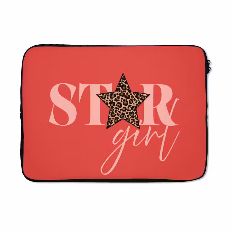 Laptophoes - Star girl - Rood - Panter - Ster — 5