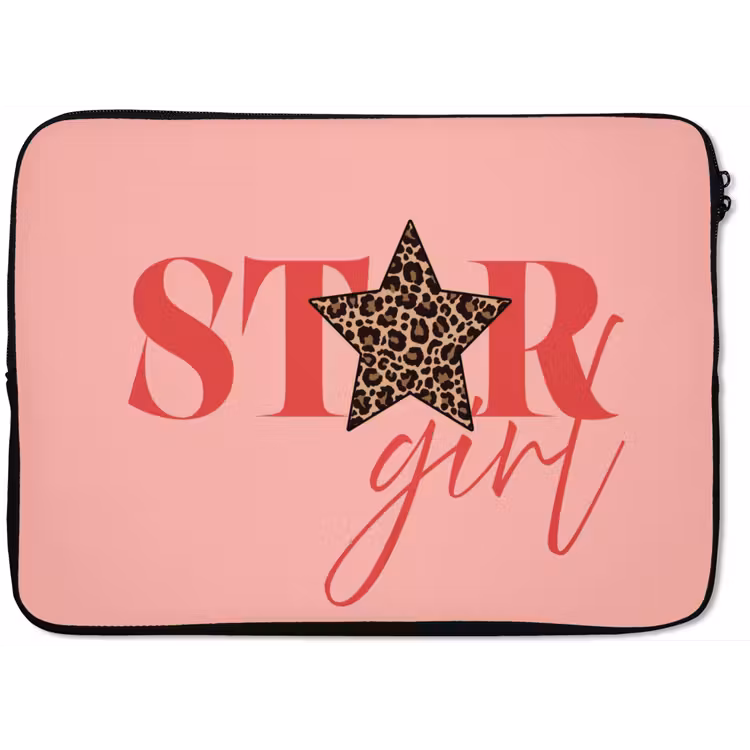 Laptophoes - Star girl - Roze - Panter - Ster — 1