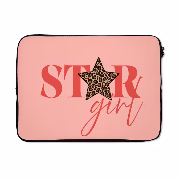 Laptophoes - Star girl - Roze - Panter - Ster — 5