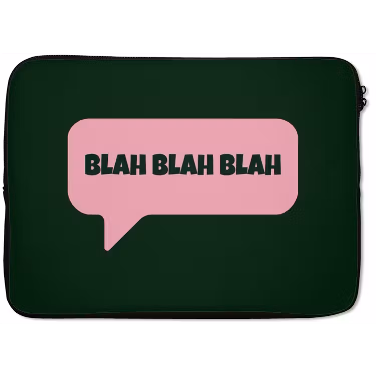 Laptophoes - Tekstwolk - BLAH BLAH BLAH - Roze — 1