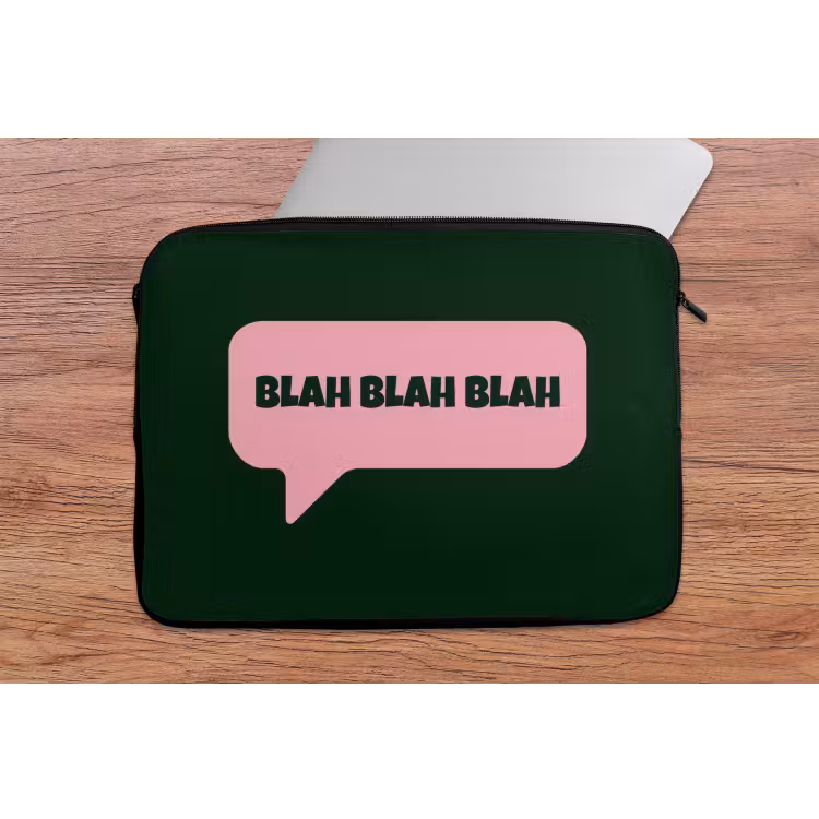 Laptophoes - Tekstwolk - BLAH BLAH BLAH - Roze — 2
