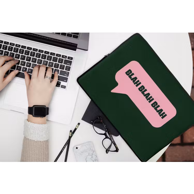 Laptophoes - Tekstwolk - BLAH BLAH BLAH - Roze — 3