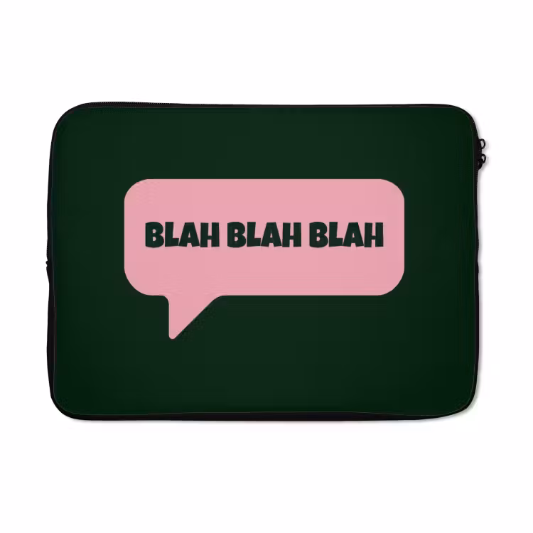 Laptophoes - Tekstwolk - BLAH BLAH BLAH - Roze — 5
