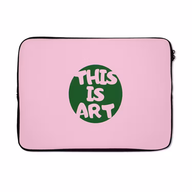 Laptophoes - This is art - Tekst - Cirkel - Groen — 5