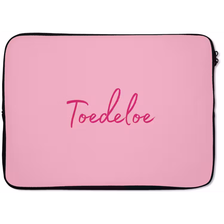 Laptophoes - Toedeloe - Roze - Minimalistisch — 1