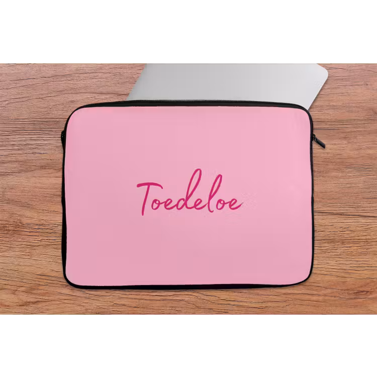 Laptophoes - Toedeloe - Roze - Minimalistisch — 2