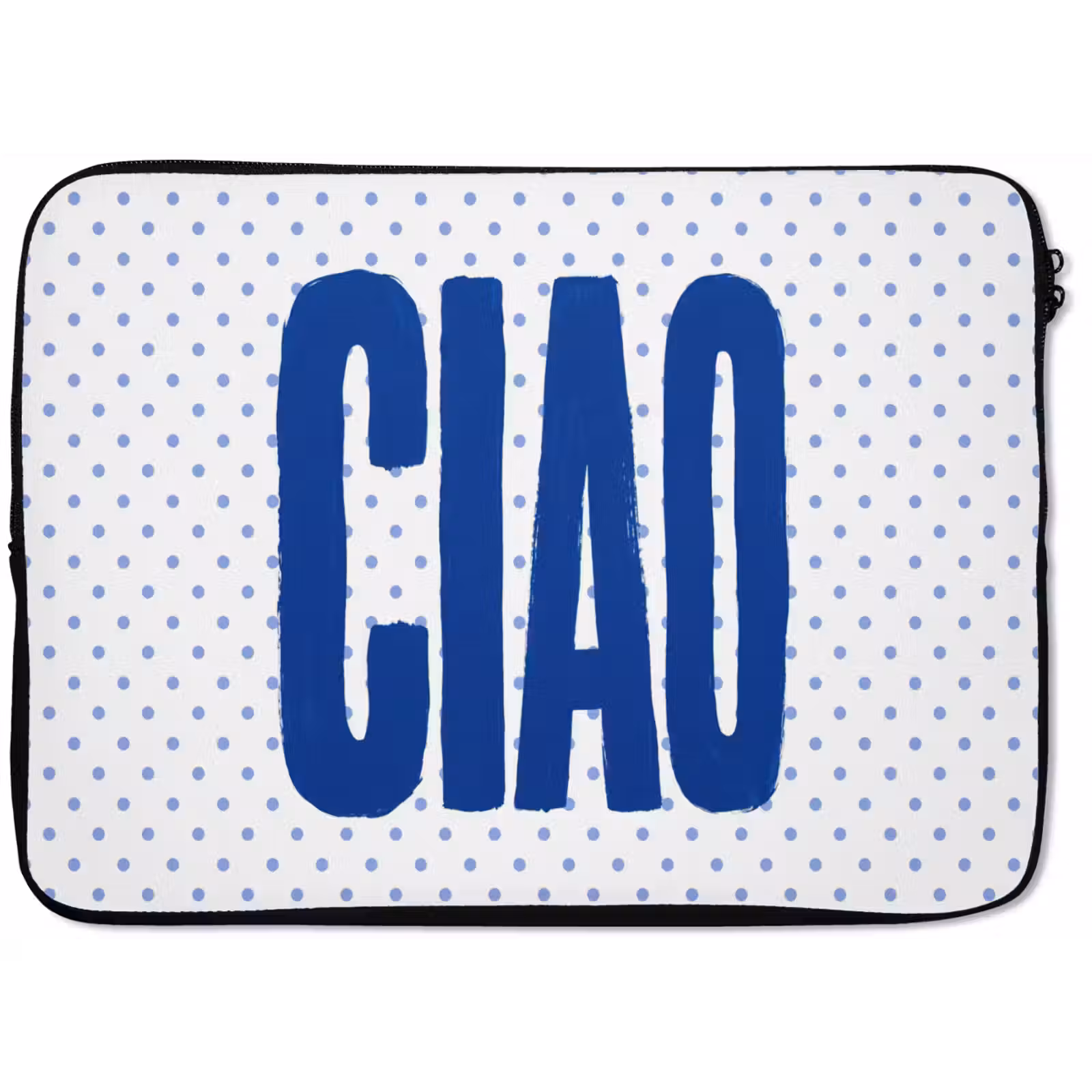 Laptophoes - Ciao - Stippen - Roze - Wit — 1