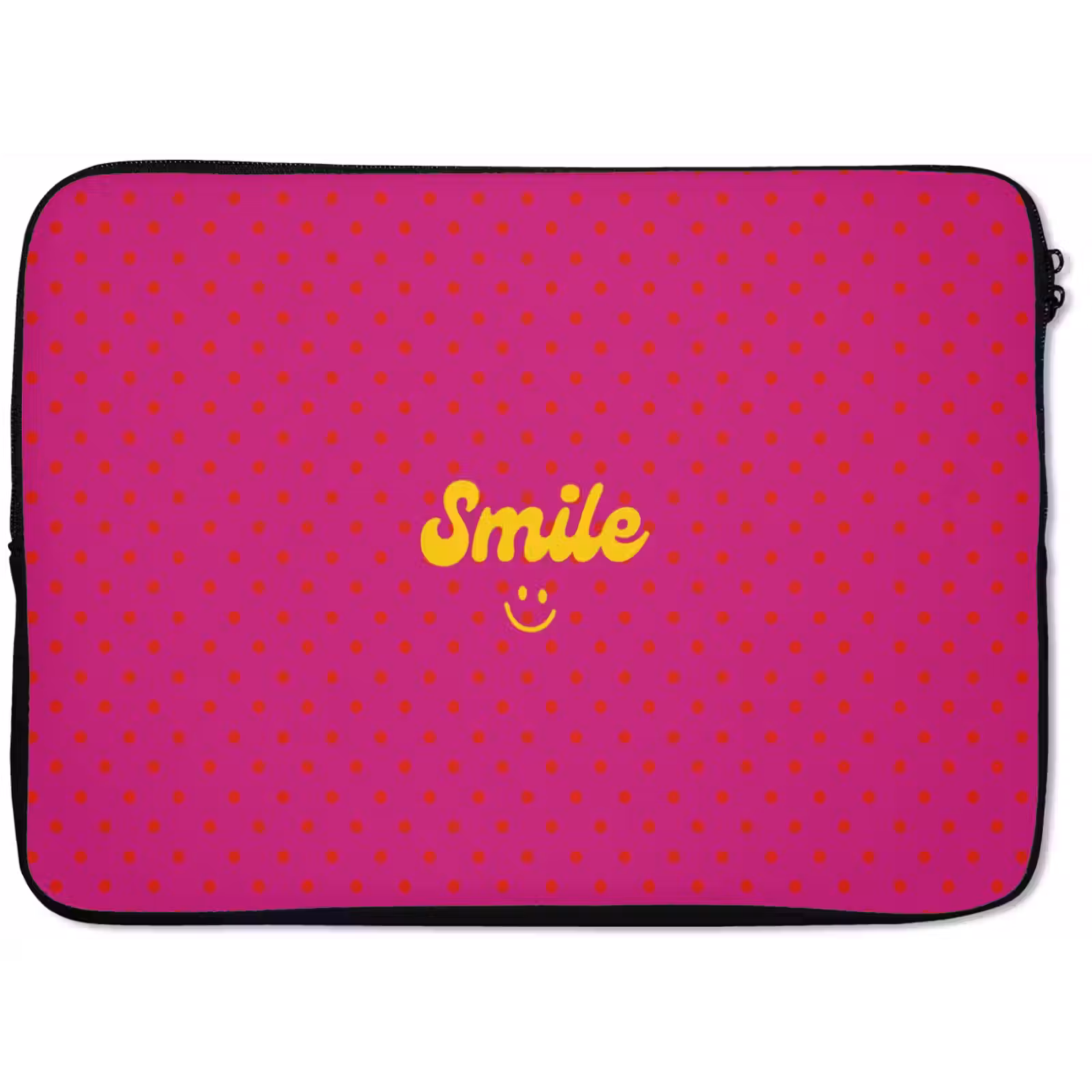 Laptophoes - Smile - Stippen - Roze — 1