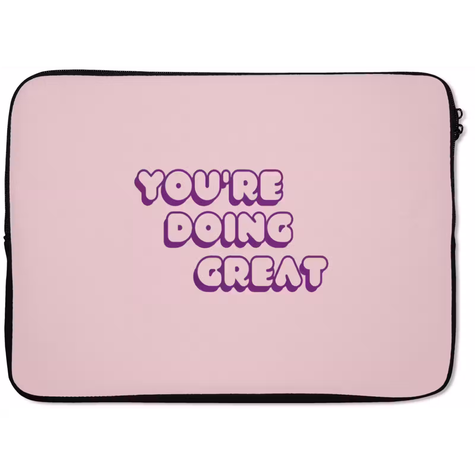 Laptophoes - You're doing great - Roze - Bubble letters — 1