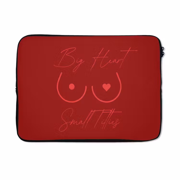 Laptophoes - big heart small titties - Hart - Rood — 5