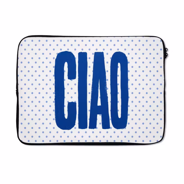 Laptophoes - Ciao - Blauw - Stippen — 5
