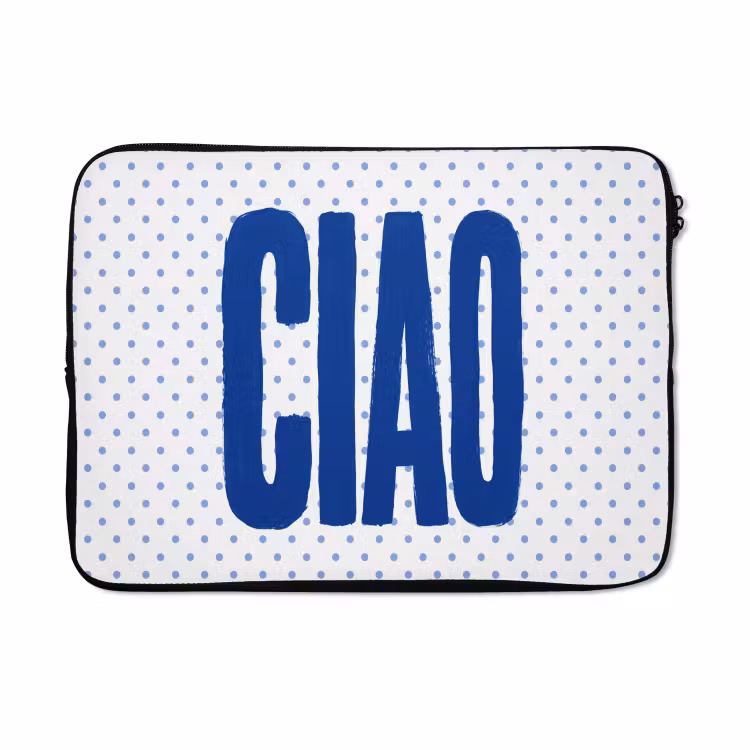 Laptophoes - Ciao - Stippen - Roze - Wit — 5