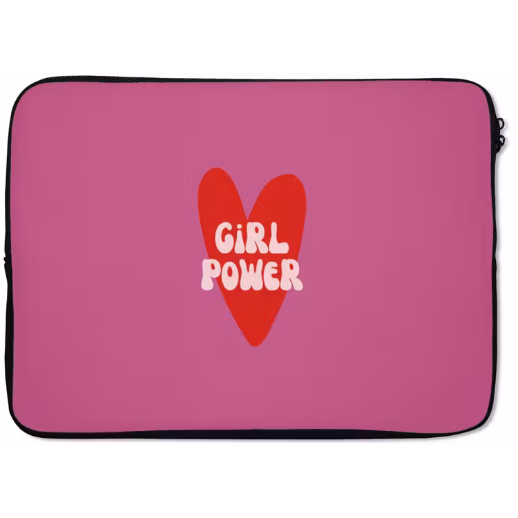 Laptophoes - Girl power - Hart - Roze - Rood — 1