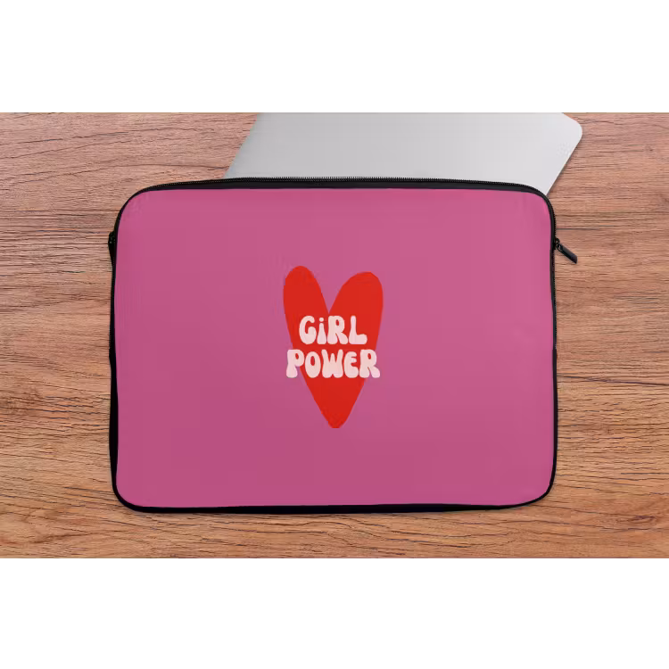 Laptophoes - Girl power - Hart - Roze - Rood — 2