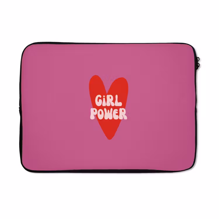 Laptophoes - Girl power - Hart - Roze - Rood — 5