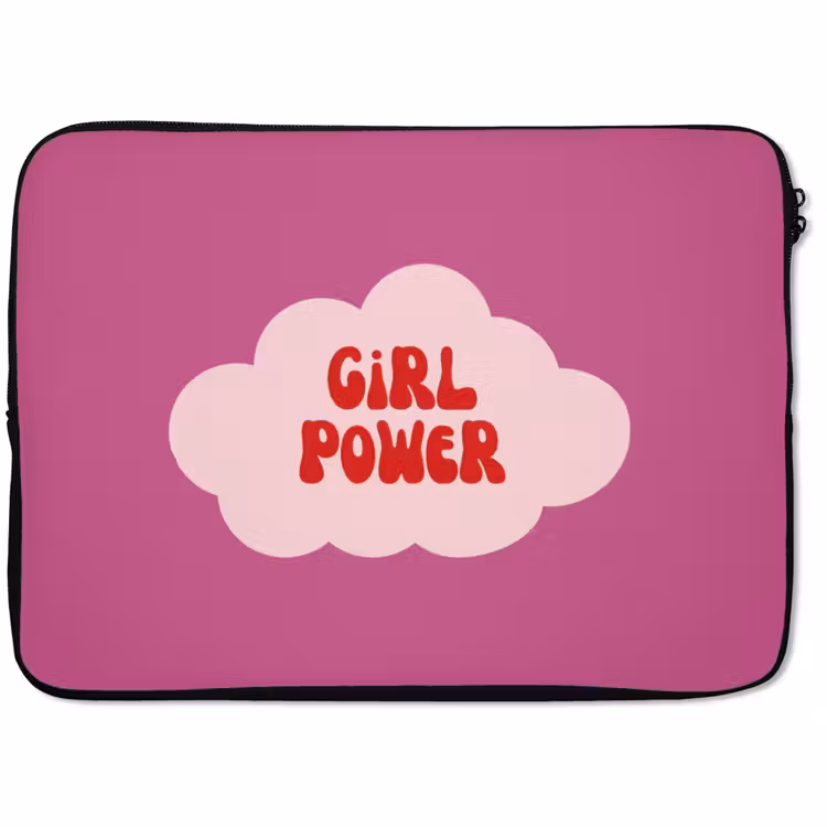 Laptophoes - Girl power - Wolk - Roze — 1