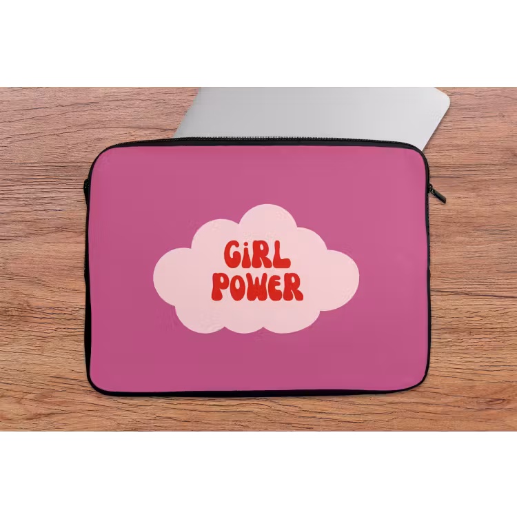 Laptophoes - Girl power - Wolk - Roze — 2