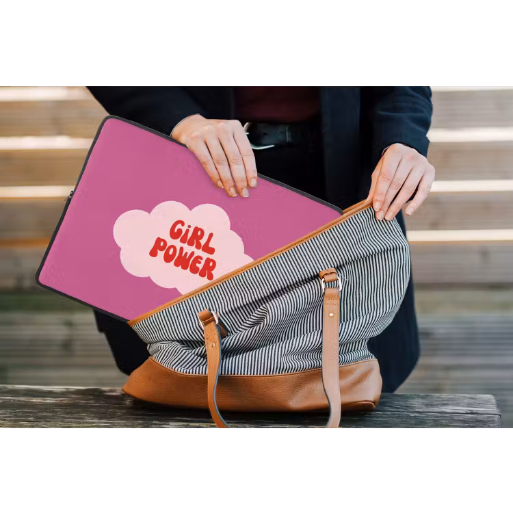 Laptophoes - Girl power - Wolk - Roze — 4