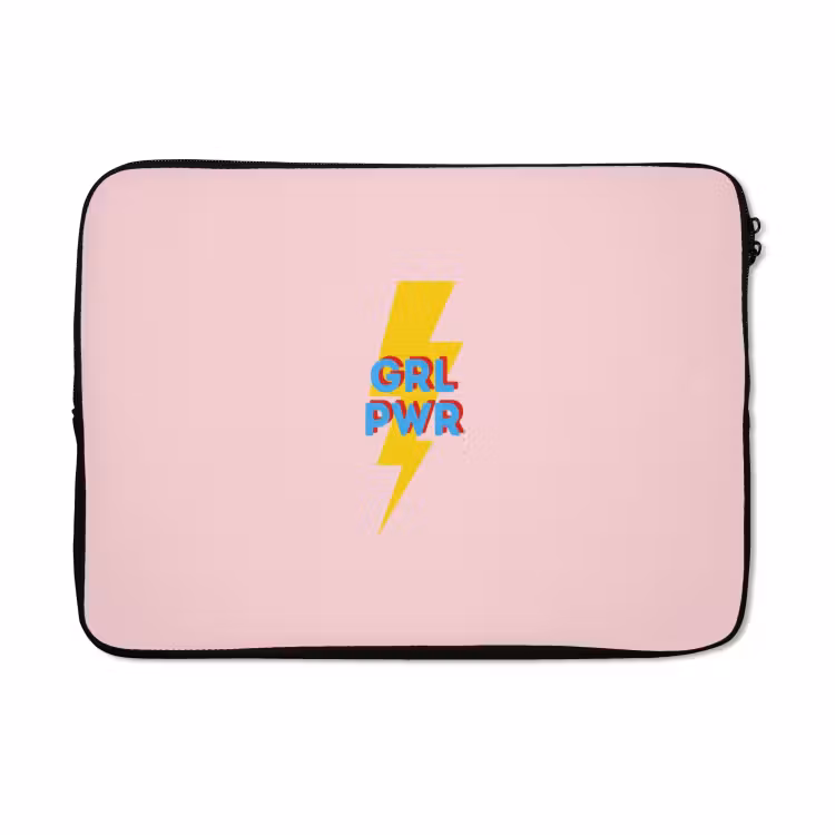 Laptophoes - Grl pwr - Bliksem - Roze — 5