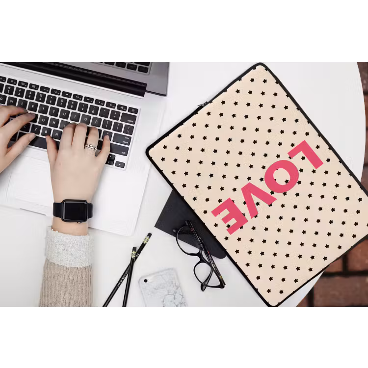Laptophoes - Love - Stippen - Roze — 3