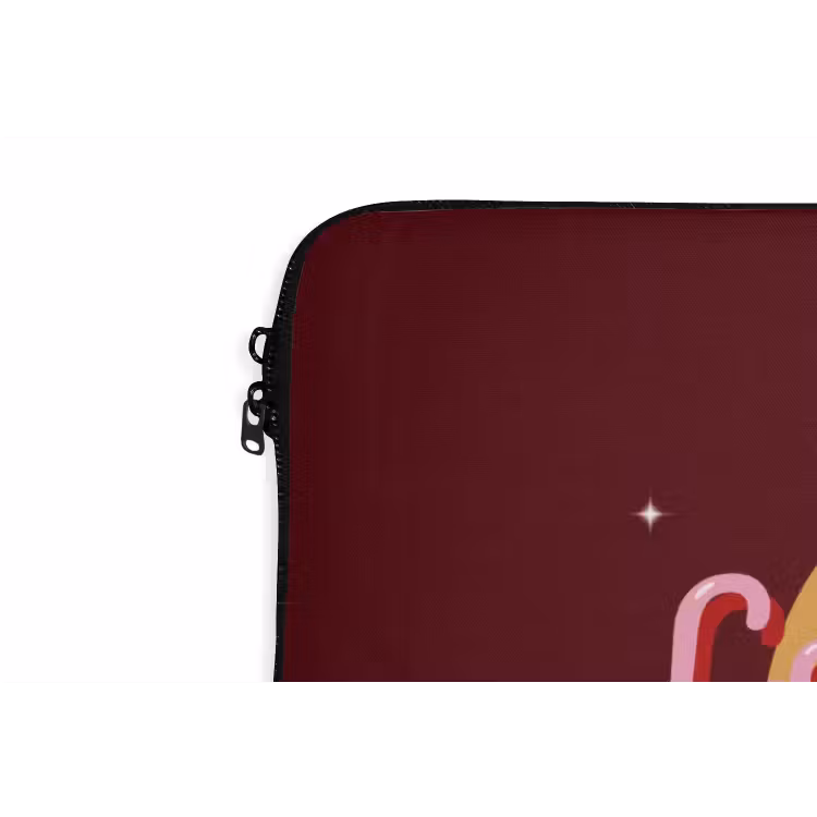 Laptophoes - love your damn self - Cirkel - Glitter - Rood — 6