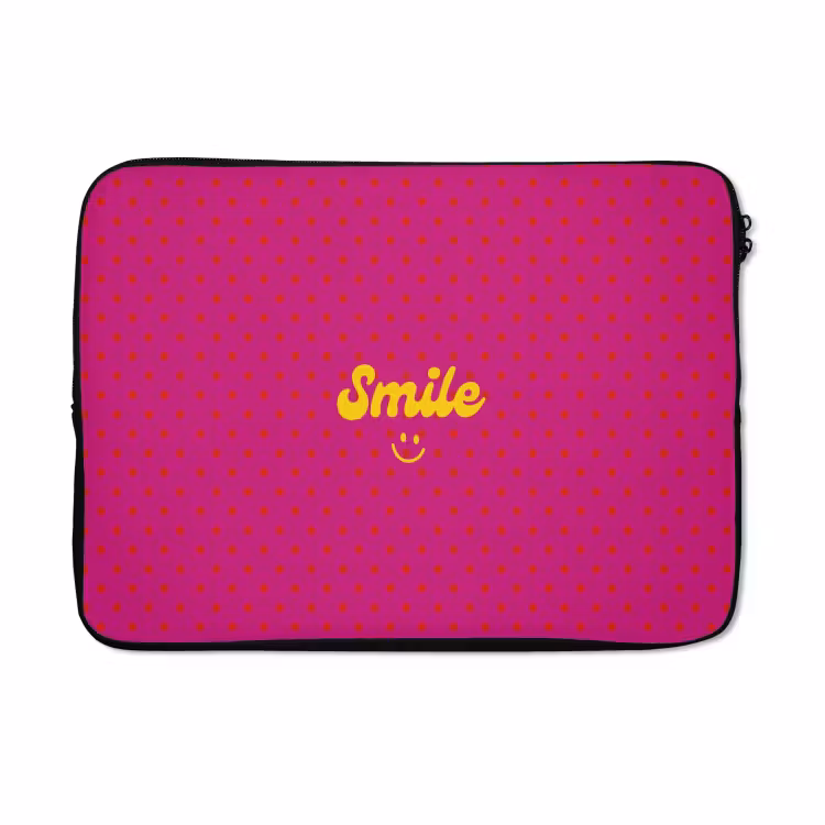 Laptophoes - Smile - Stippen - Roze — 5