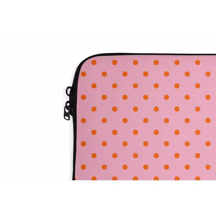 Laptophoes - Yes fun - Groen - Roze - Stippen — 6