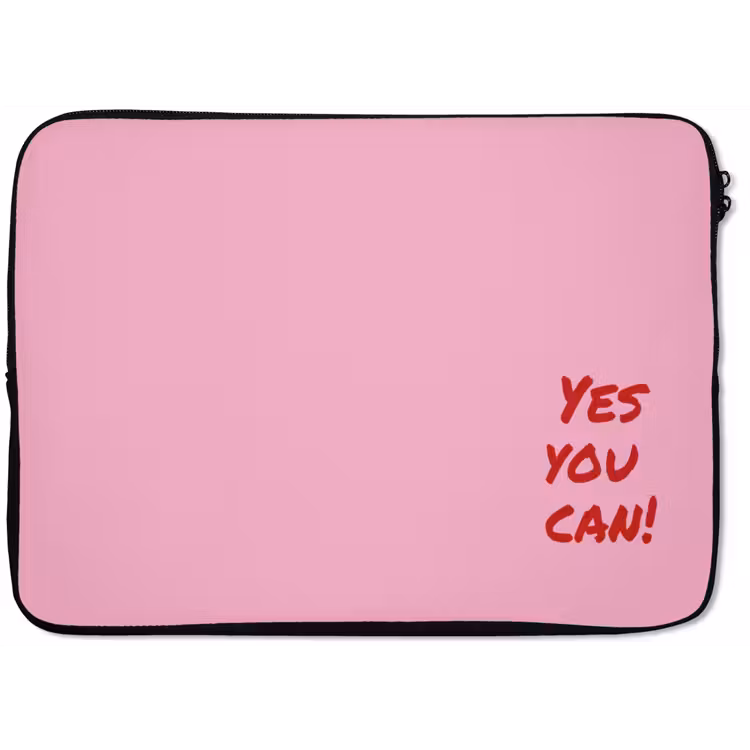 Laptophoes - Yes you can do it - Rood - Roze — 1