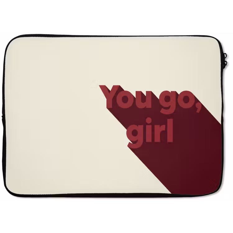 Laptophoes - you go girl - 3D - Rood — 1