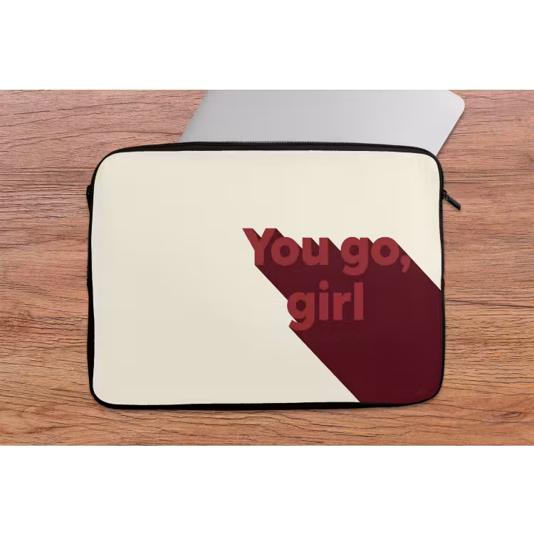 Laptophoes - you go girl - 3D - Rood — 2