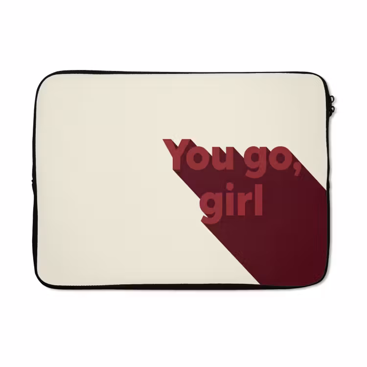 Laptophoes - you go girl - 3D - Rood — 5