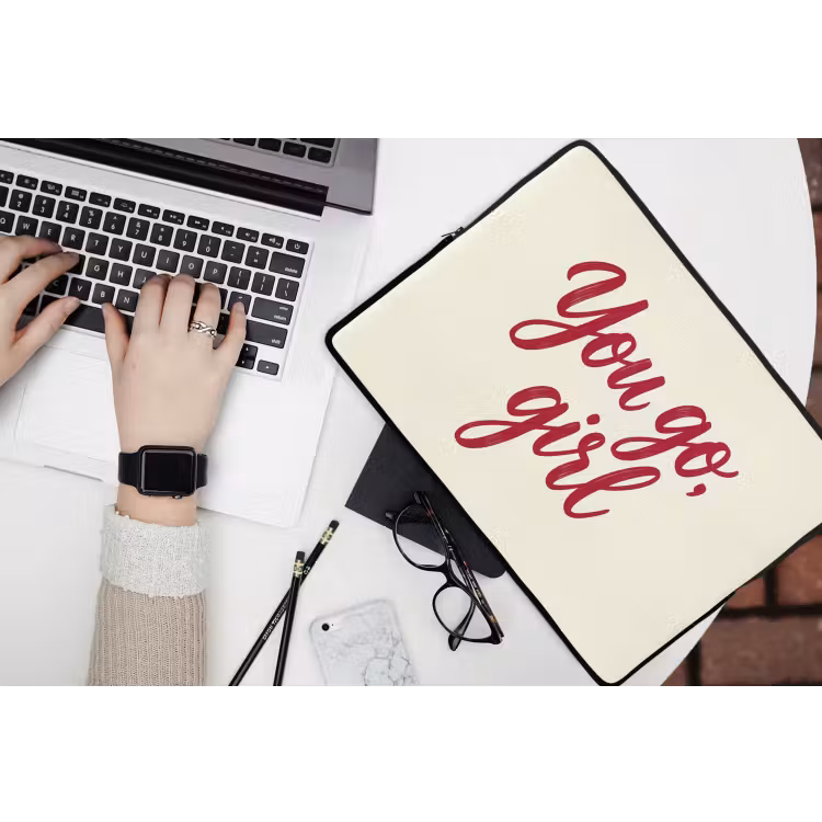 Laptophoes - you go girl - Rood - Wit — 3