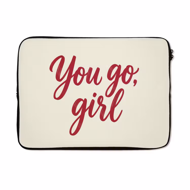 Laptophoes - you go girl - Rood - Wit — 5