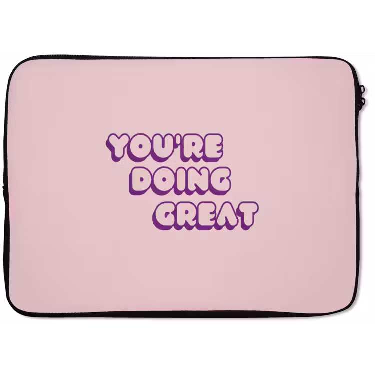 Laptophoes - You're doing great - Roze - Bubble letters — 1
