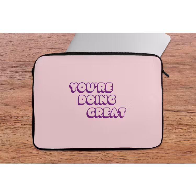 Laptophoes - You're doing great - Roze - Bubble letters — 2