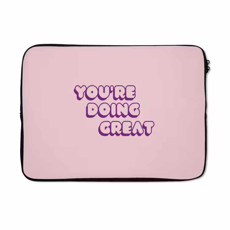 Laptophoes - You're doing great - Roze - Bubble letters — 5