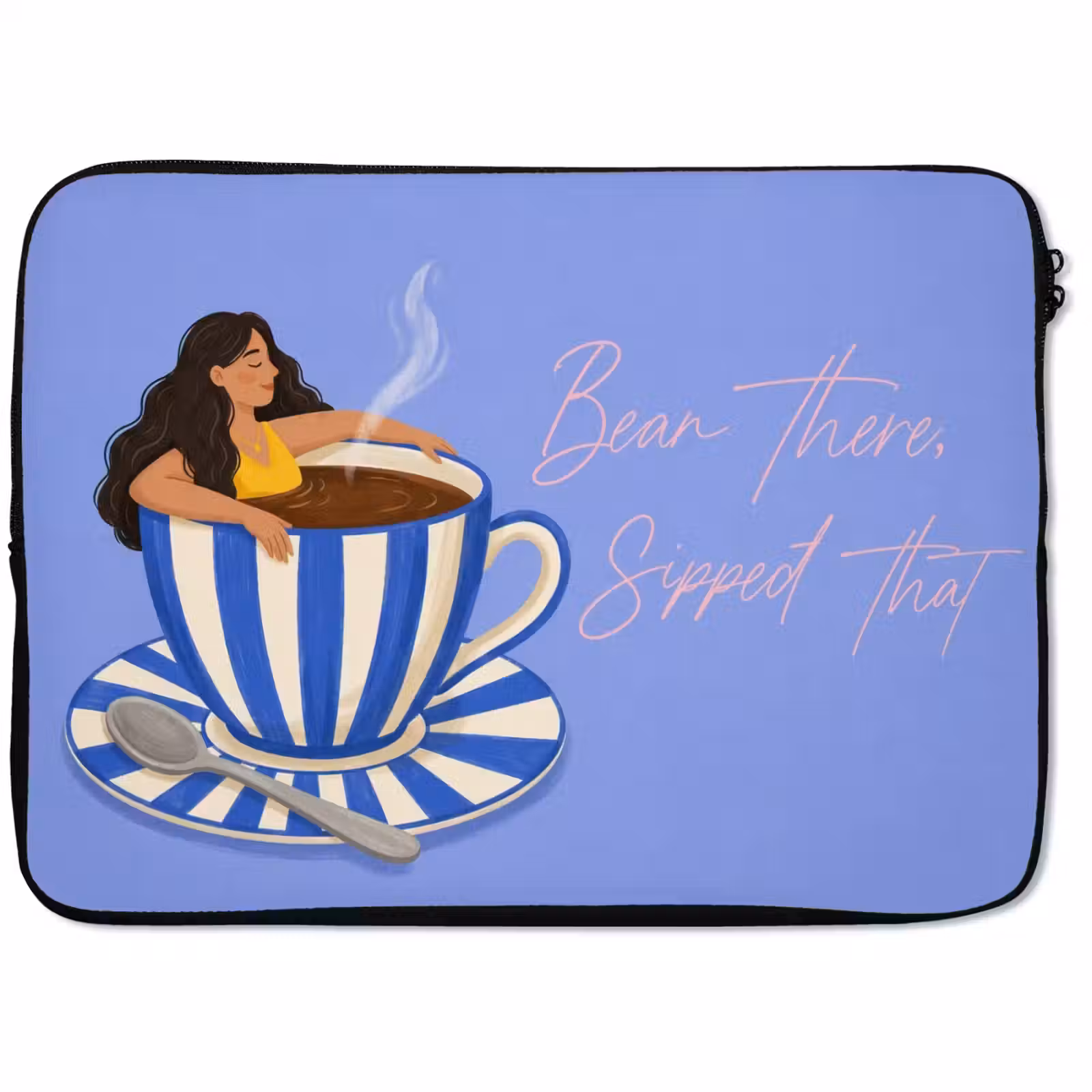 Laptophoes - Mok - Koffie - Vrouw - Paars — 1